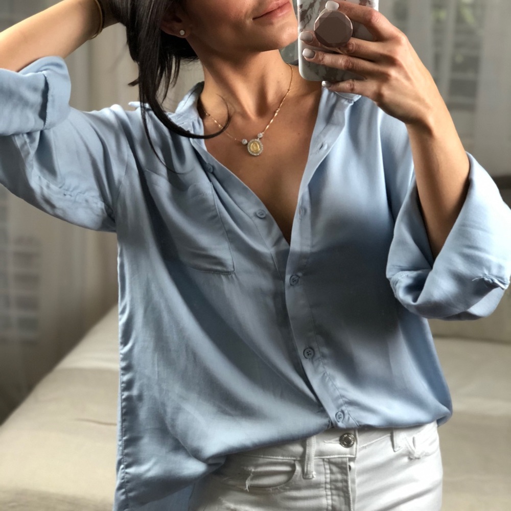 Last ☝・ LOS CABOS Relaxed Button Down Shirt - Picture 2 of 7